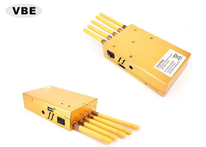 All signal jammer , 2.5W 27dBm Wifi Signal Jammer NMT / LOJACK 2 - 3 Hours Battery Working Time
