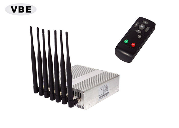 16W Wifi GPS Mobile Network Jammer Device Remote Control 7PCS Omni Antennas