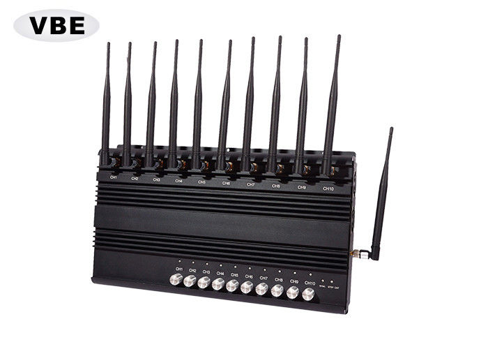 Block cell phone signals , Black Shell Wifi Signal Jammer 33dBm Average Output Power Signal Synchronization System