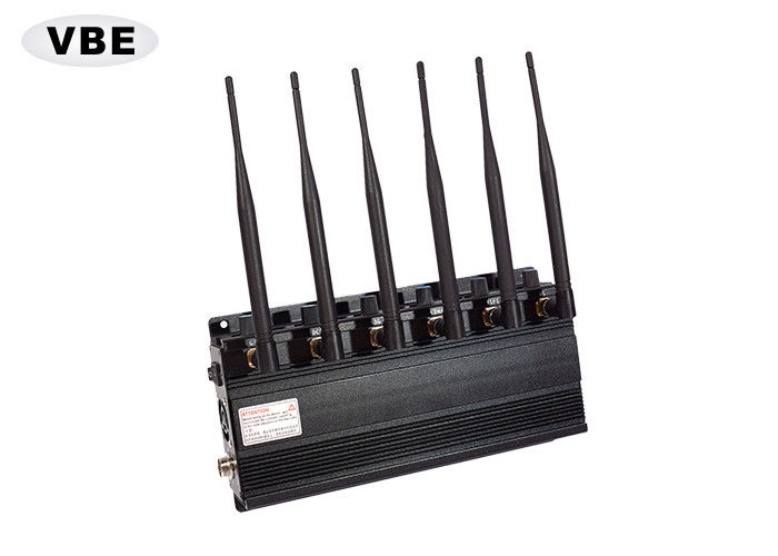 6 Bands Cellular GPS Signal Jammer Power Adjustable AC110 - 250V Power Supply