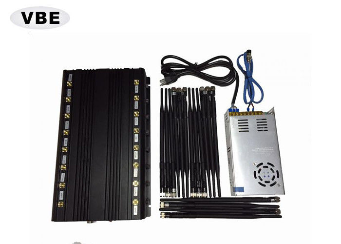Mobile phone jammer west chester , 16 Channels High Power Signal Jammer Desktop Type With Good Cooling System