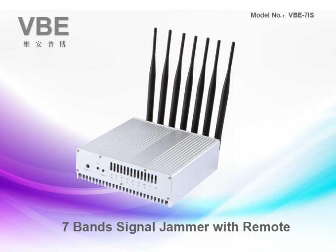 16W Wifi GPS Cell Phone Signal Jammer Remote Control Large Frequency Ranges
