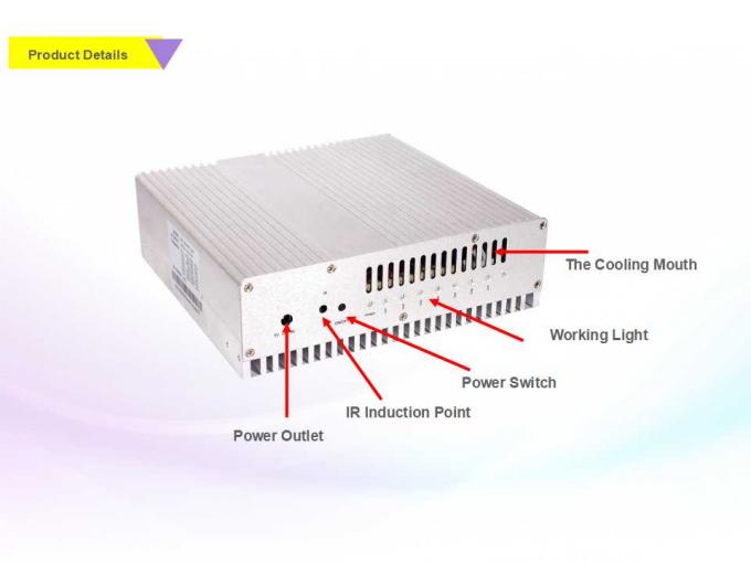 7 Brands 16W GPS Signal Jammer Remote Control VHF / UHF / GSM Silver Color