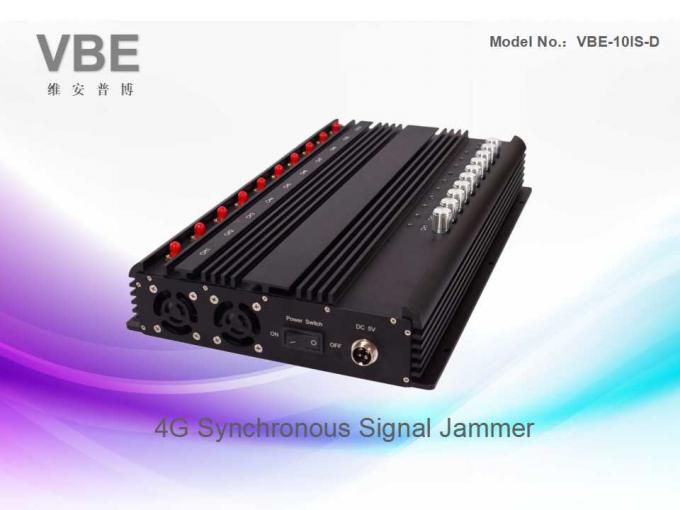 Black Color Desktop Cell Phone Signal Jammer 33dBm Average Output Power, Indoor RF Jammer, Indoor Mobile Signal Jammer