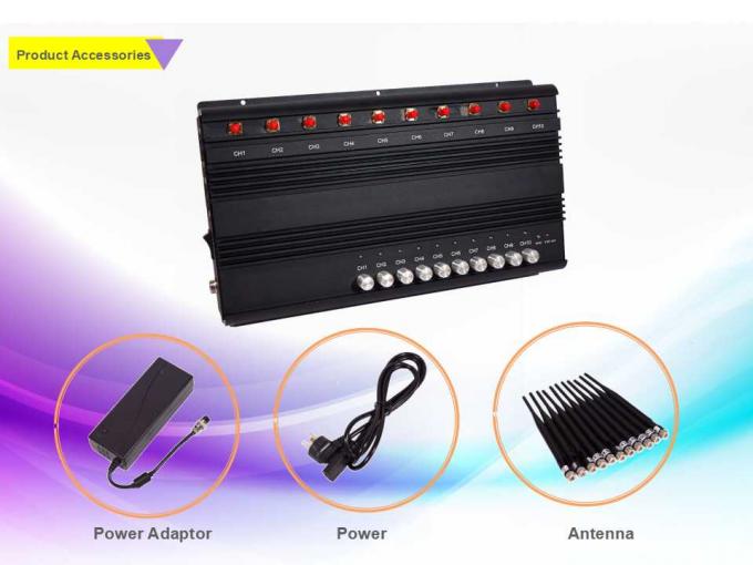 Black Shell Wifi Signal Jammer 33dBm Average Output Power Signal Synchronization System 0