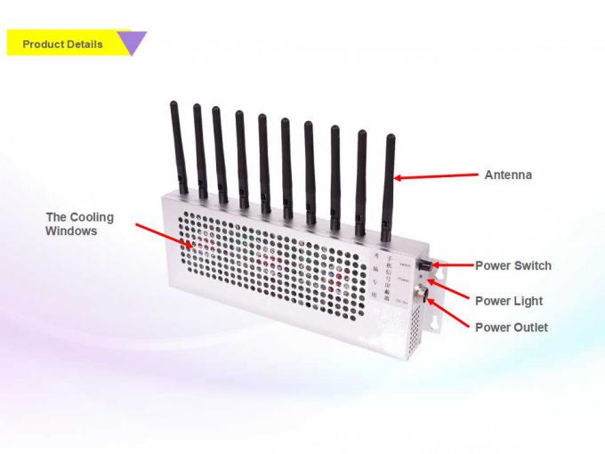 Examination Room Cell Phone Signal Jammer , Gps Blocking Device Customized Frequency