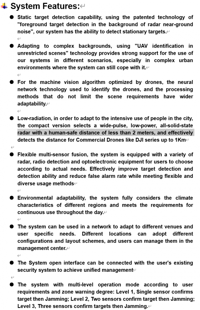 Automatic UAV Drone Jamming Detection Device With Radar Detection